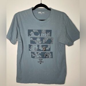 Uniqlo X Pokémon dusty blue graphic t-shirt